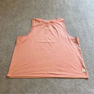 Vuori Energy Top Tank Shirt Womens Medium Peach Sleeveless High Neck Crop UPF